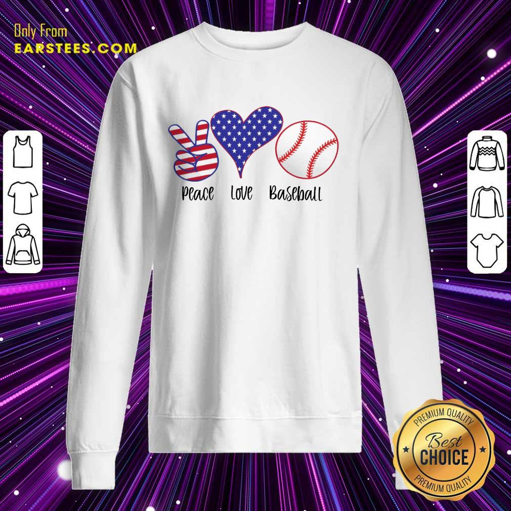 Top Place Love Baseball American Flag Shirt