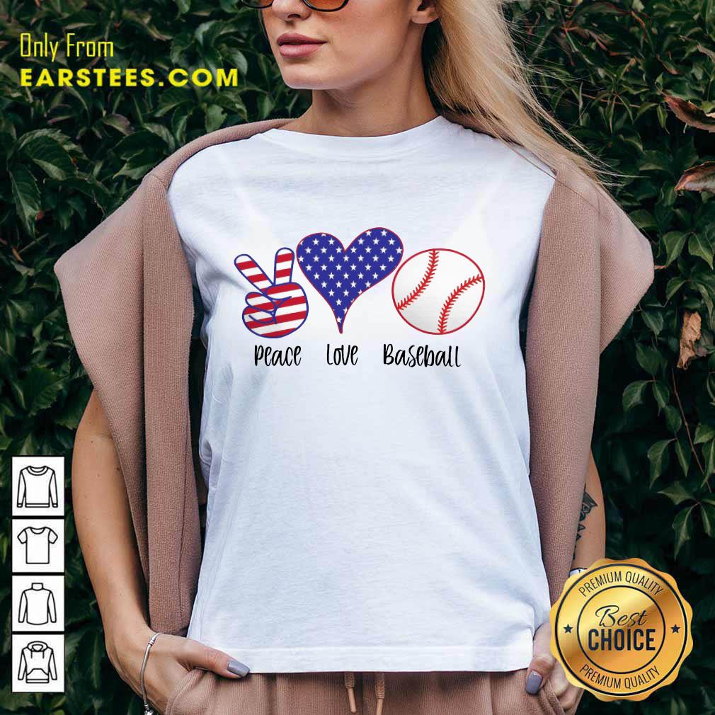 Top Place Love Baseball American Flag Shirt