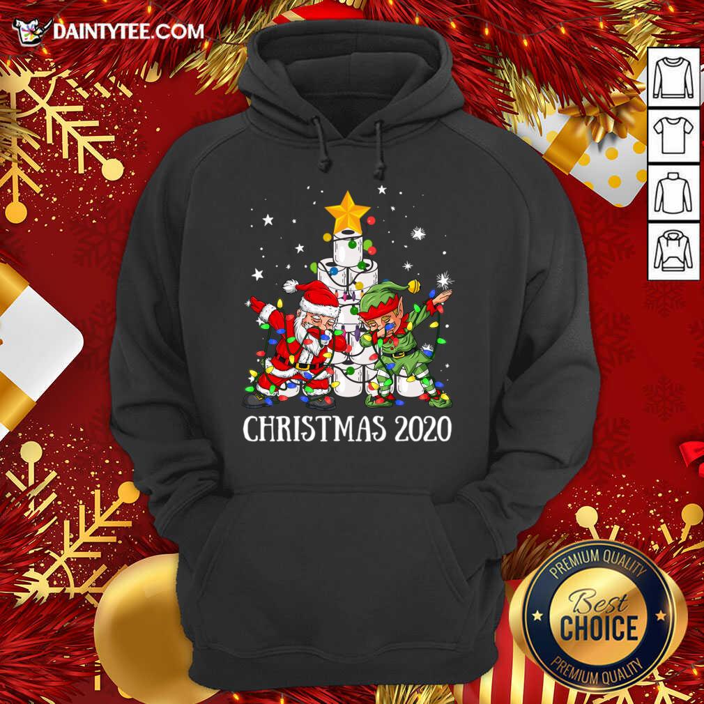 Top Quarantine Christmas 2020 Dabbing Santa Mask Elf Mask T-Shirt