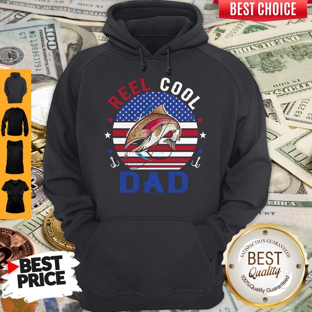 Top Reel Cool Dad Fishing American Flag Vintage Shirt