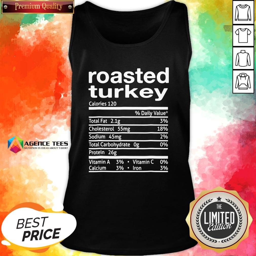 Top Roasted Turkey Nutrition Facts 2020 Thanksgiving Christmas Shirt