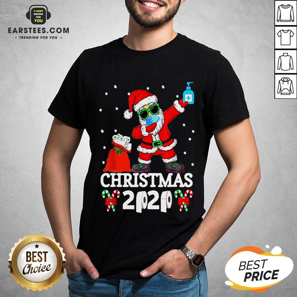 Top Satan Claus Dabbing Christmas 2020 Toilet Paper Shirt