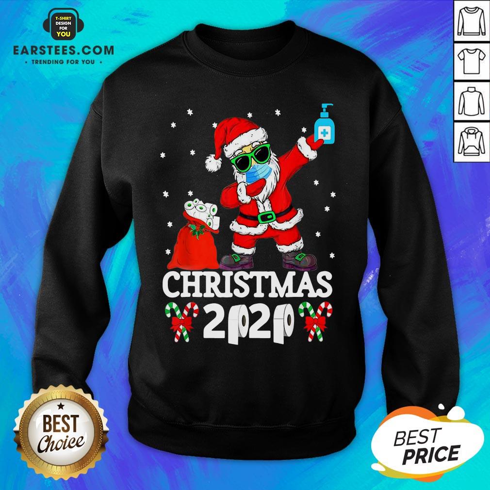 Top Satan Claus Dabbing Christmas 2020 Toilet Paper Shirt