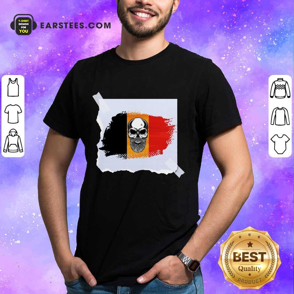 Top Skull Belgian Flag Shirt