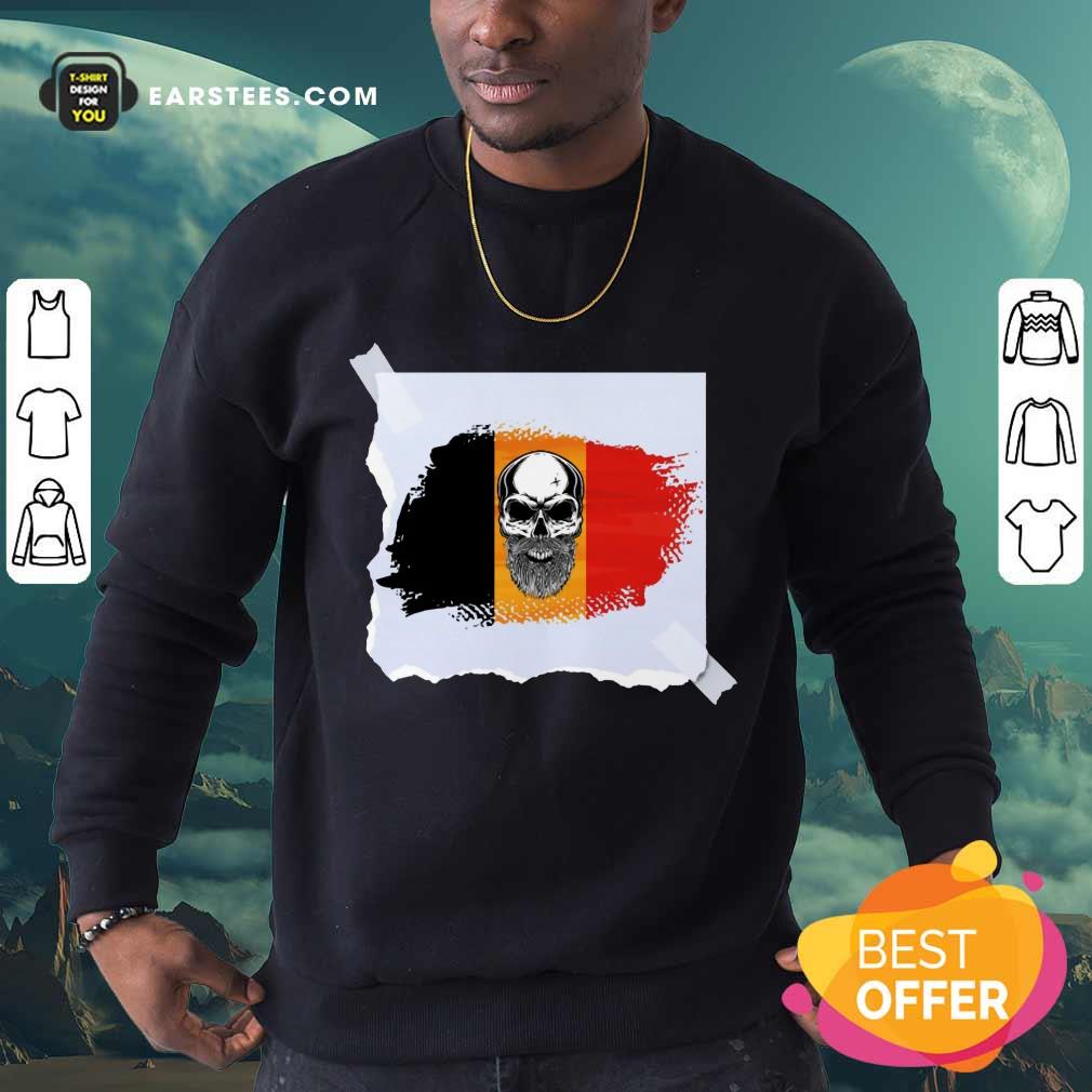 Top Skull Belgian Flag Shirt