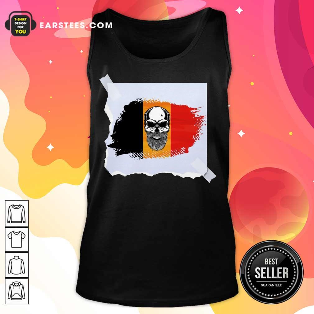 Top Skull Belgian Flag Shirt