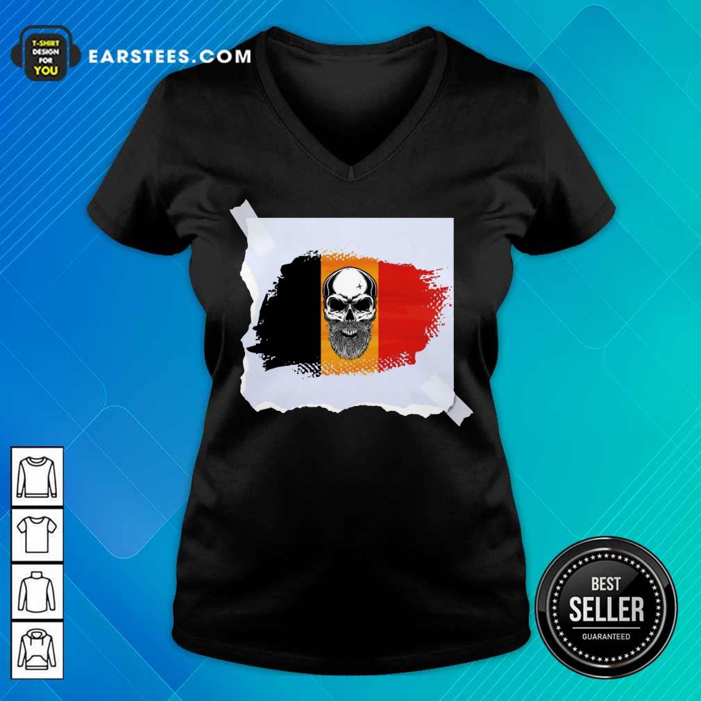 Top Skull Belgian Flag Shirt