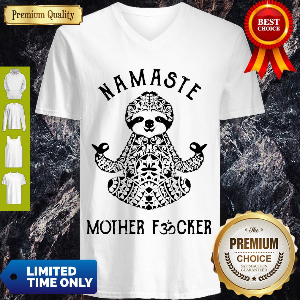 Top Sloth Yoga Namaste Mother Fucker T-Shirt