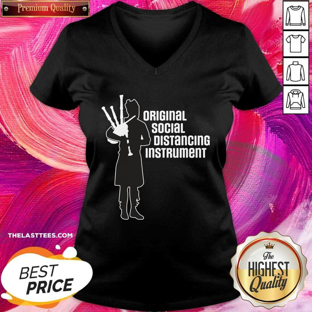 Top Social Distancing Instrument Scottish Bagpipe Shirt