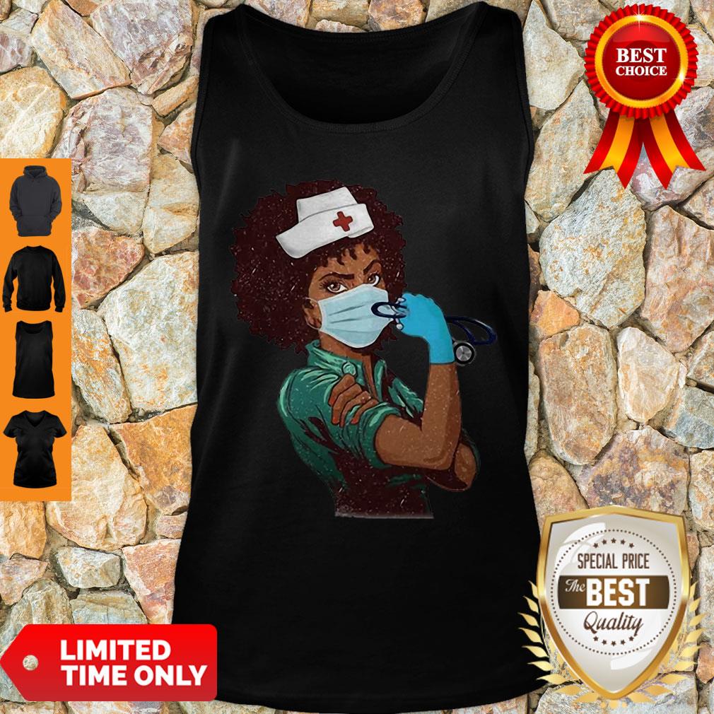 Top Strong Women Black Nurse Shirt