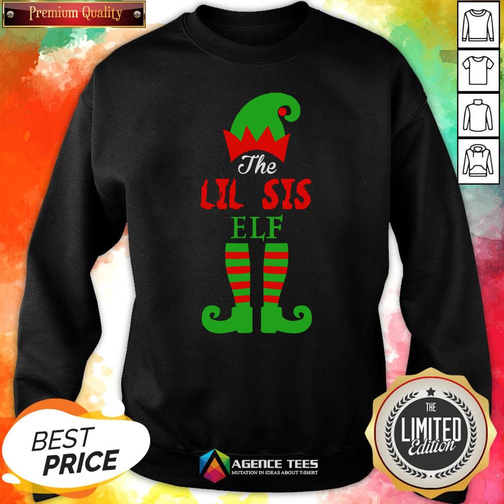 Top The Lil Sis Elf Christmas Funny Shirt