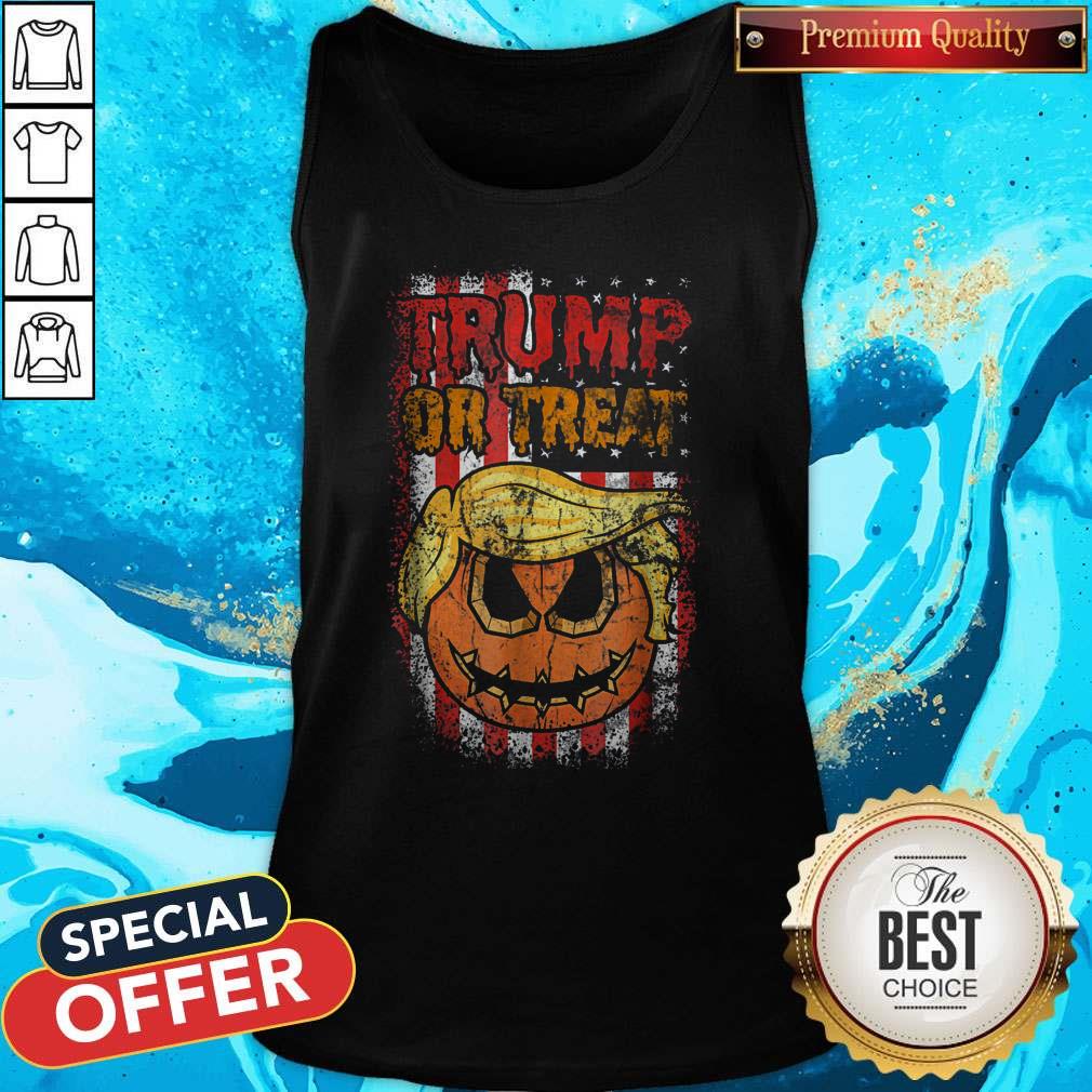 Top Trump Or Treat American Flag Halloween Shirt