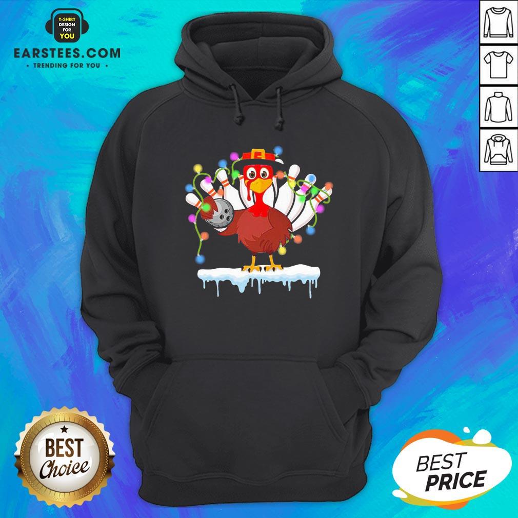 Top Turkey Playing Bolling Happy Light Christmas Shirt