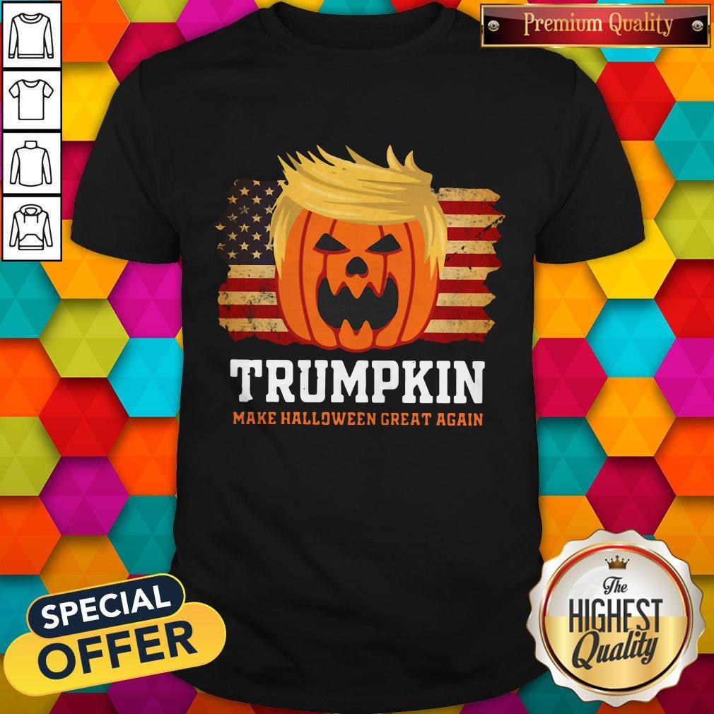 Trumpkin Make Halloween Great Again American Flag Shirt