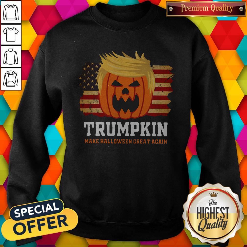 Trumpkin Make Halloween Great Again American Flag Shirt