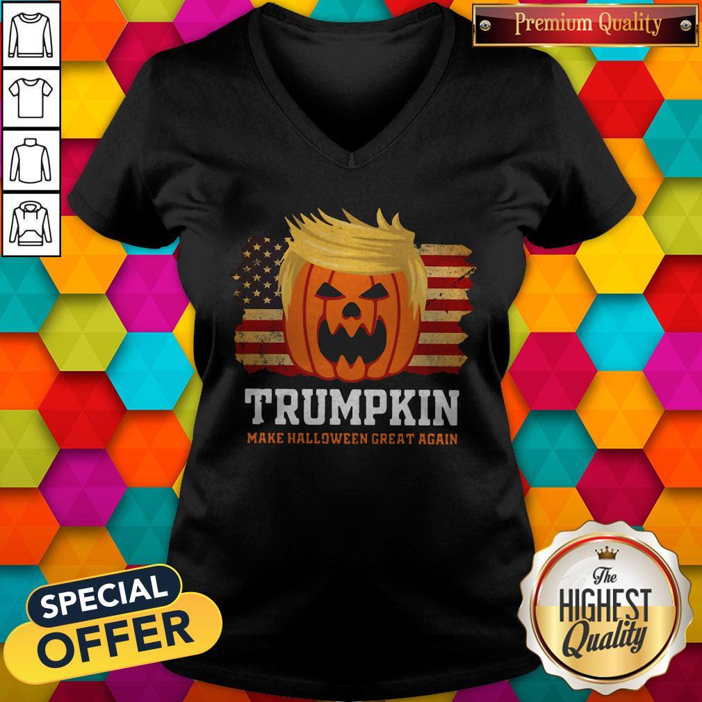 Trumpkin Make Halloween Great Again American Flag Shirt