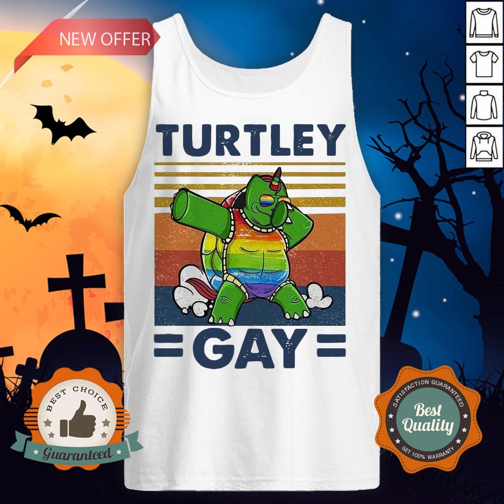 Turtley Gay Turtle Dabbing LGBT Vintage Shirt