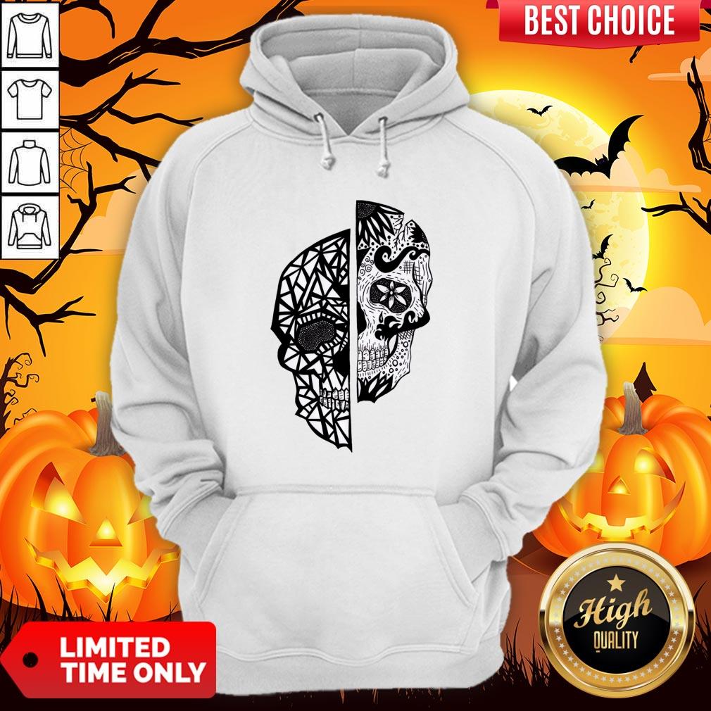 Two Faces Sugar Skull Dia De Los Muertos Day Of The Dead Shirt