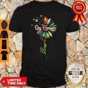Funny Sunflower Blessed Dog Groomer Shirt
