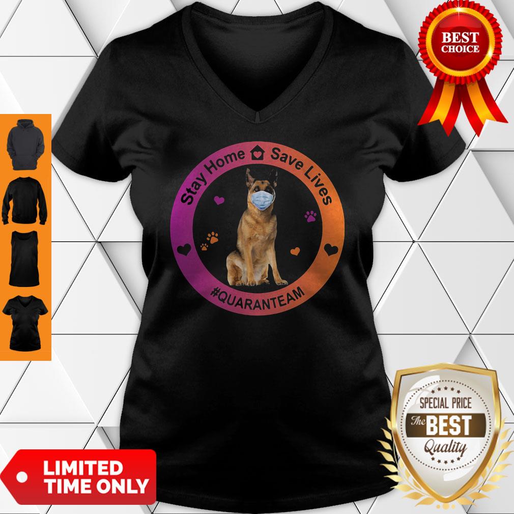 German Shepherd Stay Home Save Lives Quaranteam Covid19 Shirt