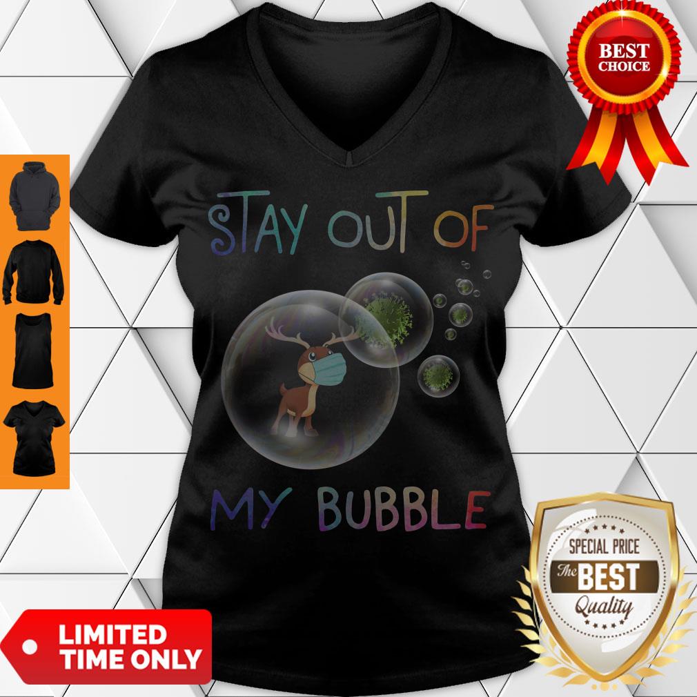 Cute Reindeer Stay Out Of My Bubble Coronavirus T-shirt