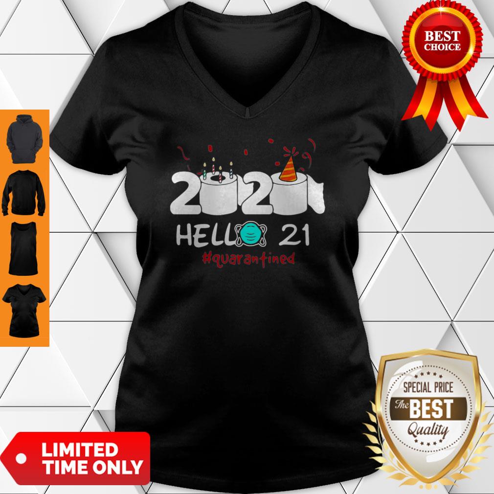 2020 Hello 21 Toilet Paper Birthday Cake Quarantined Coronavirus Shirt