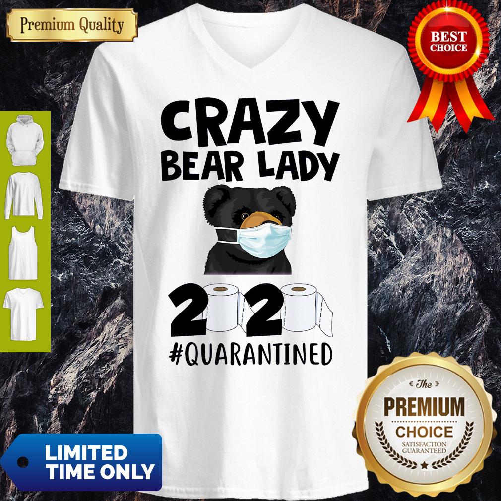 Top Official Crazy Bear Lazy Face Mask 2020 Toilet Paper Quarantined Shirt