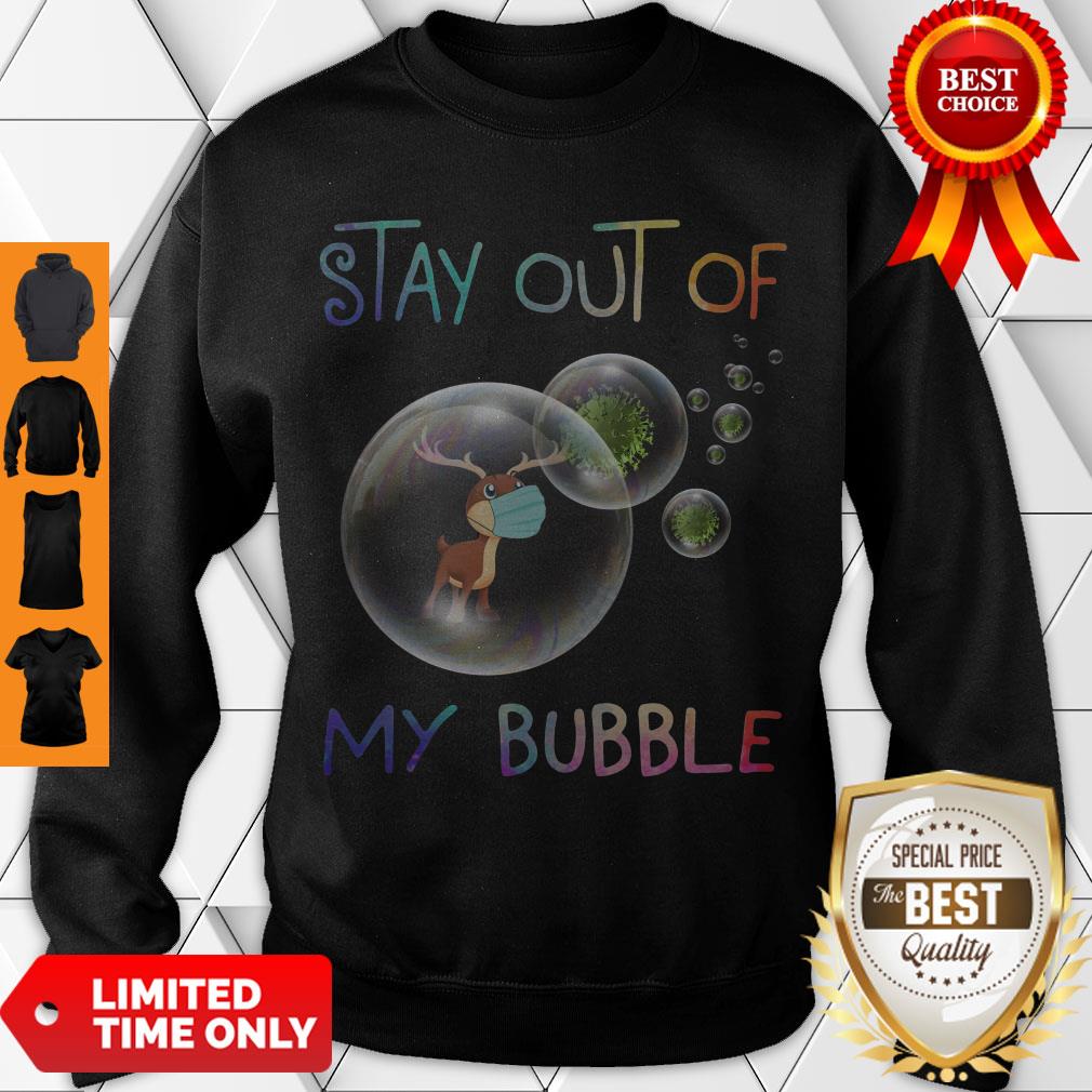 Cute Reindeer Stay Out Of My Bubble Coronavirus T-shirt