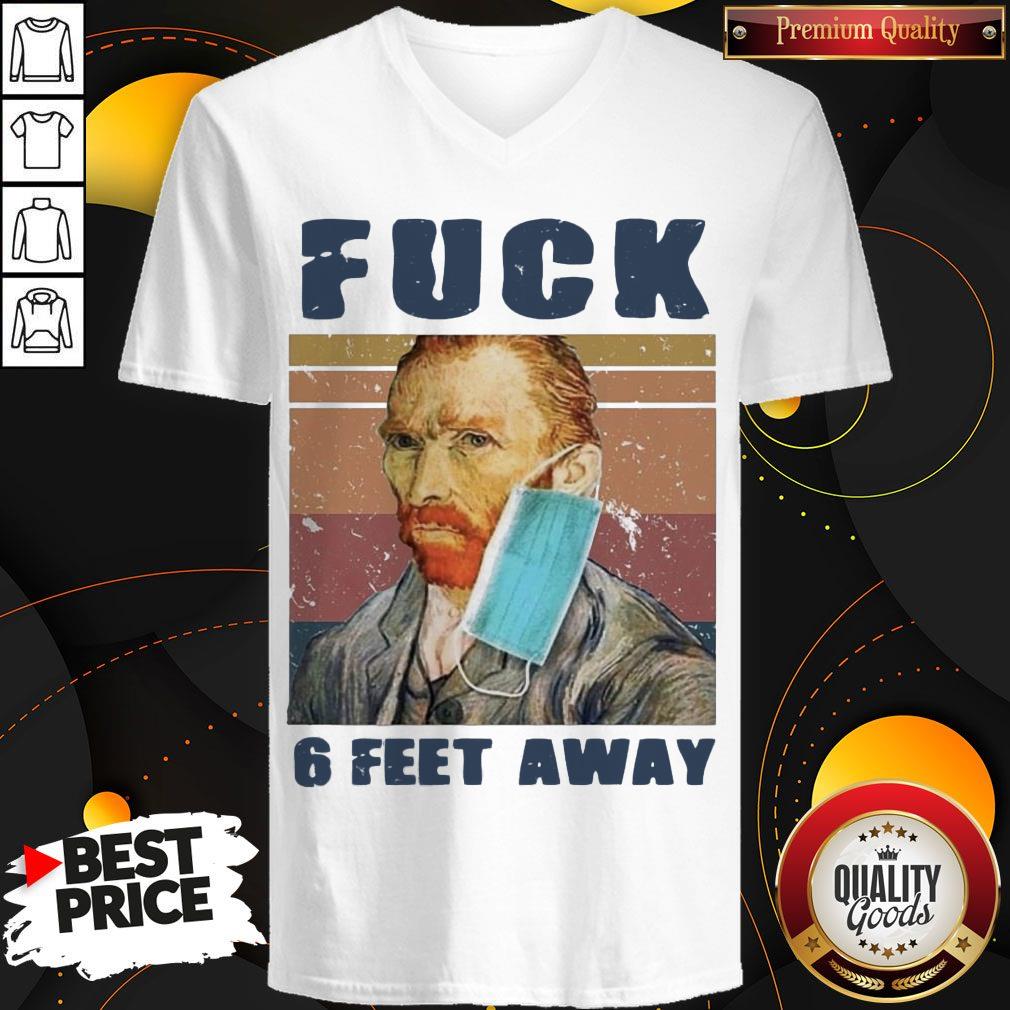 Van Gogh Face Mask Fuck 6 Feet Away Vintage Shirt
