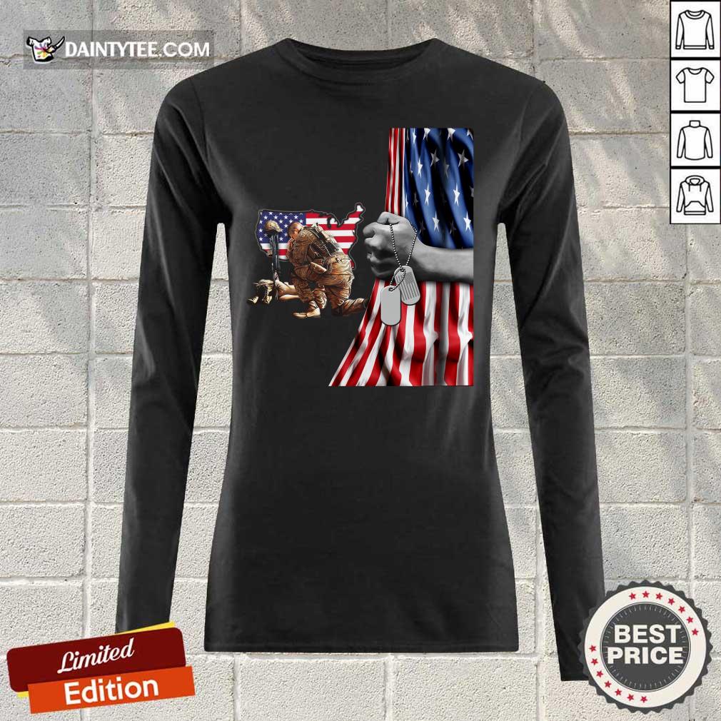 Veteran DD214 American Flag Shirt