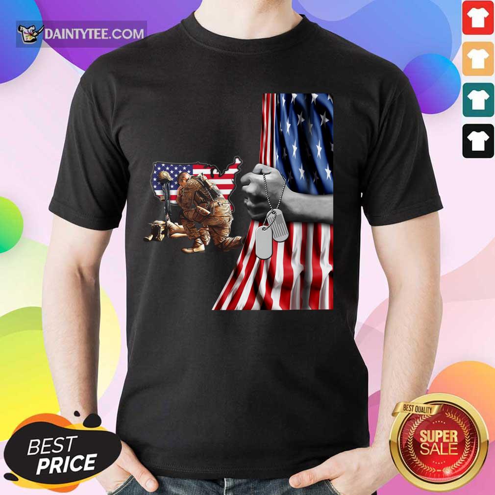 Veteran DD214 American Flag Shirt