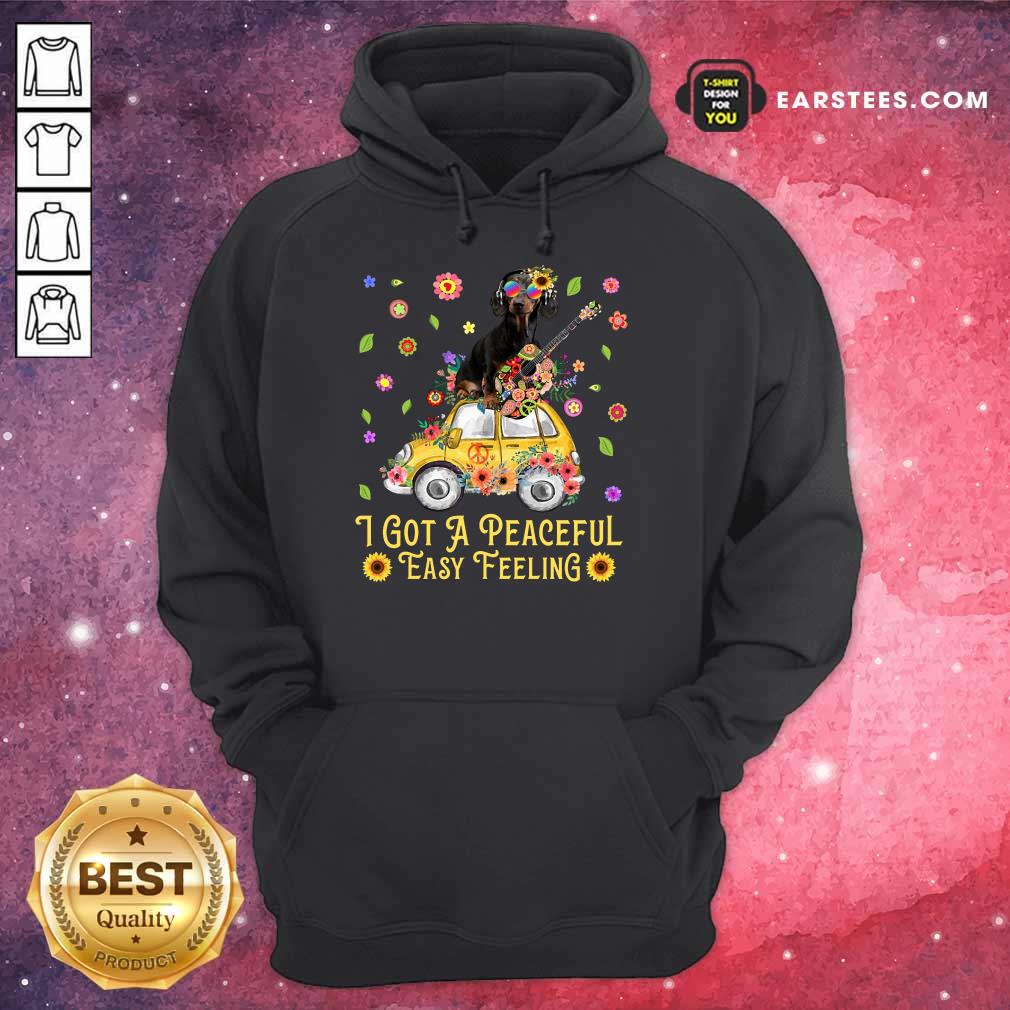 Pretty Sunflower Dachshund I Got A Peaceful Easy Feeling Shirt