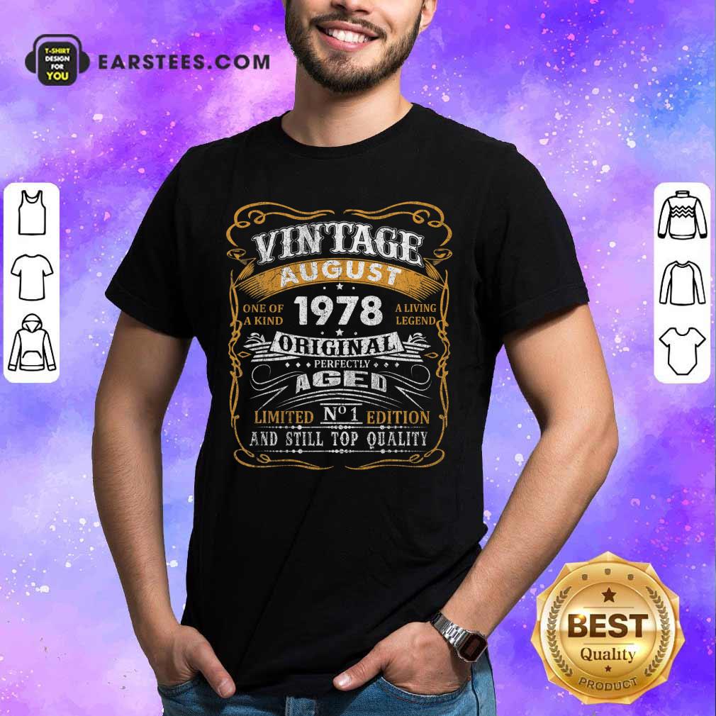 Vintage August 1978 43 Years Old 43rd Birthday Classic Shirt