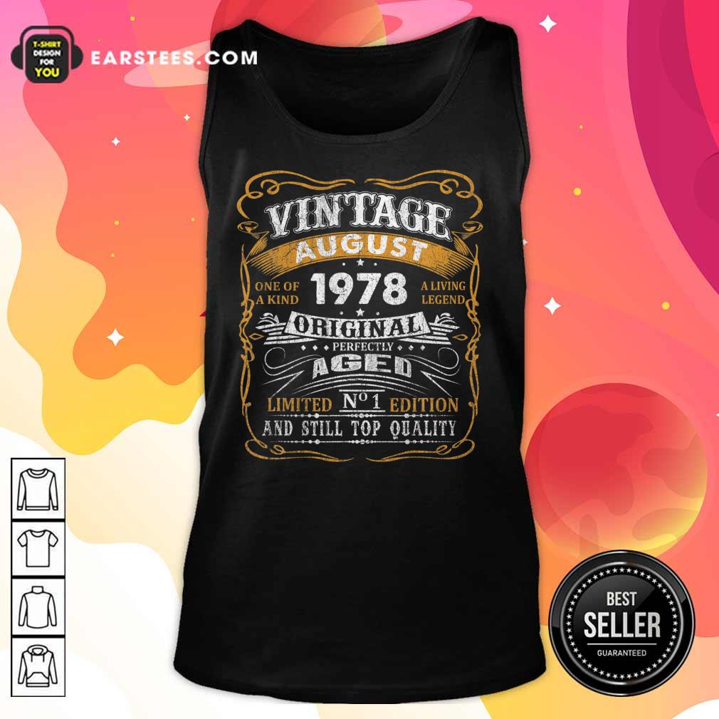 Vintage August 1978 43 Years Old 43rd Birthday Classic Shirt