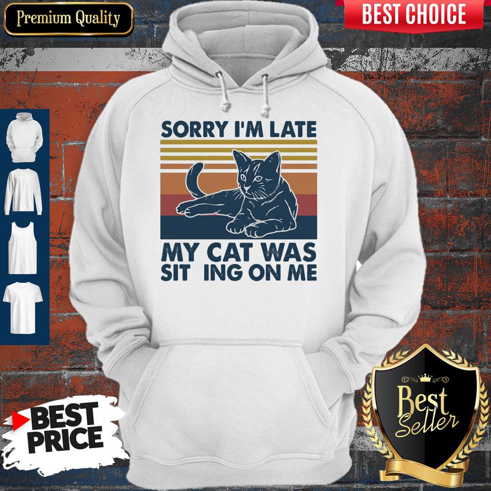Vintage Sorry I'm Late My Cat Was Sitting On Me Vintage Shirt