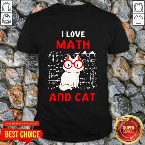 Top I Love Math And Cat Shirt