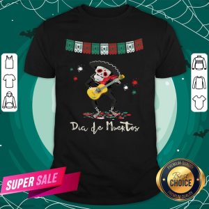 Dia De Muertos Day Of The Dead Mariachi Guitar Player Skeleton Shirt