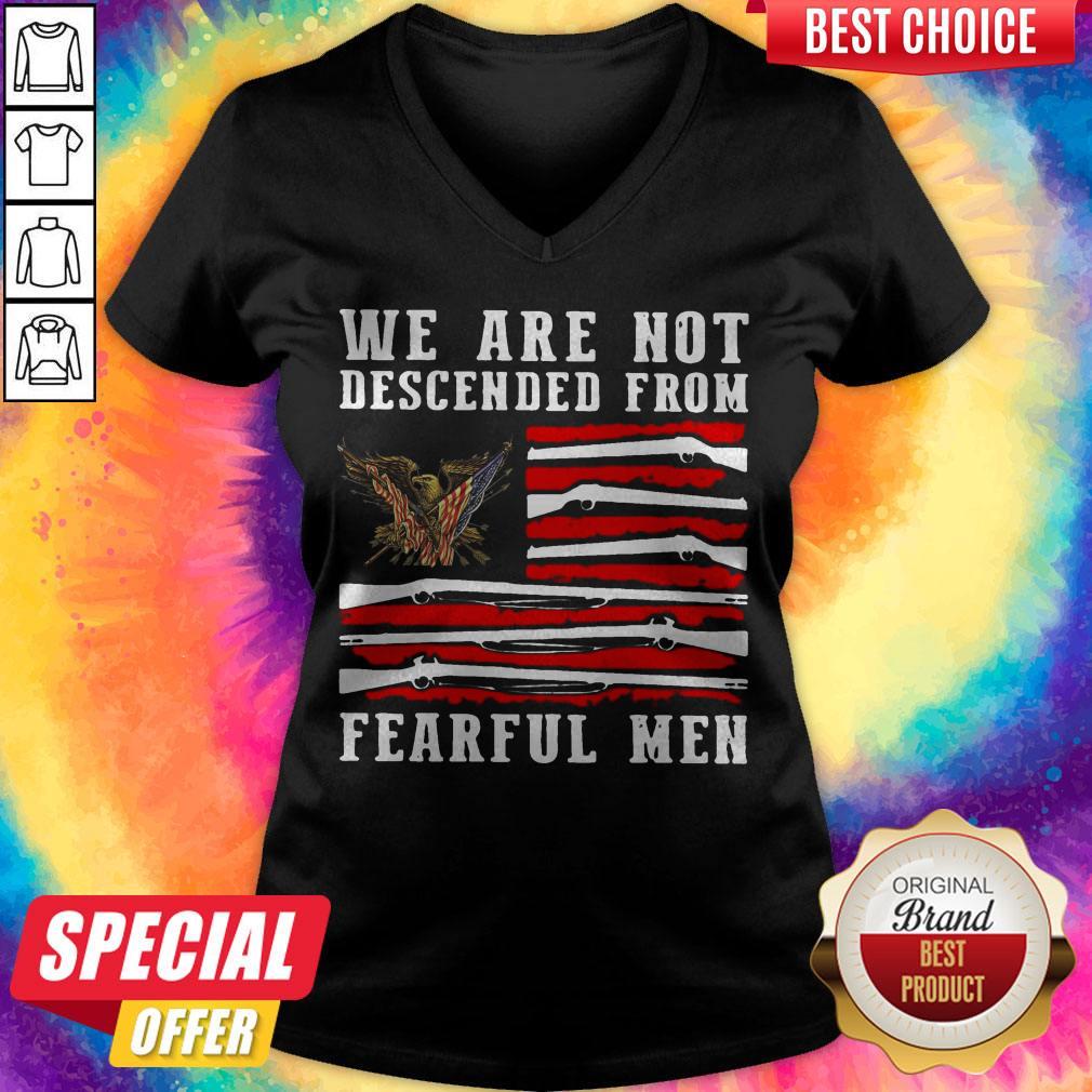 We Are Not Descended From Fearful Men Eagle American Flag Shirt