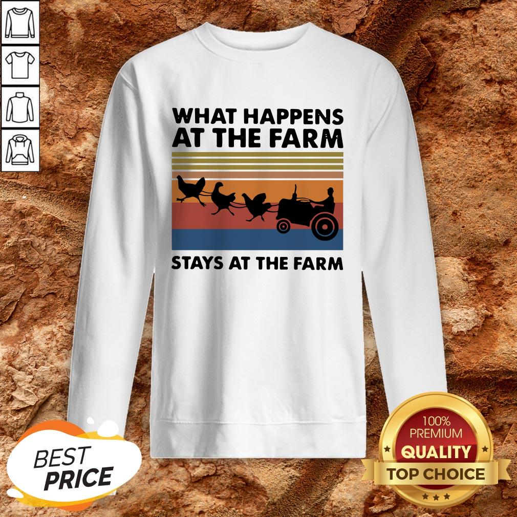 What Happens At The Farm Stays At The Farm Vintage Retro Shirt
