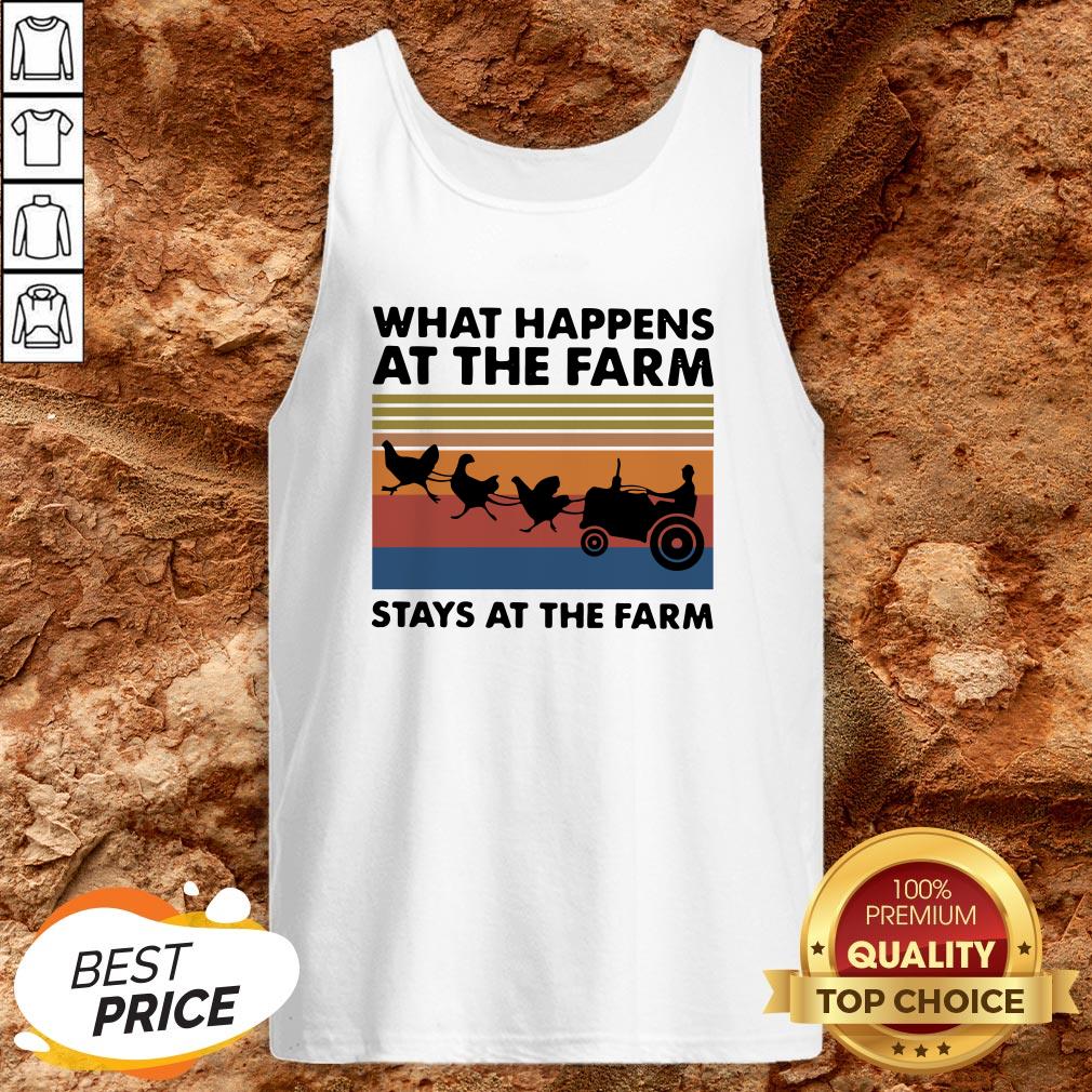 What Happens At The Farm Stays At The Farm Vintage Retro Shirt