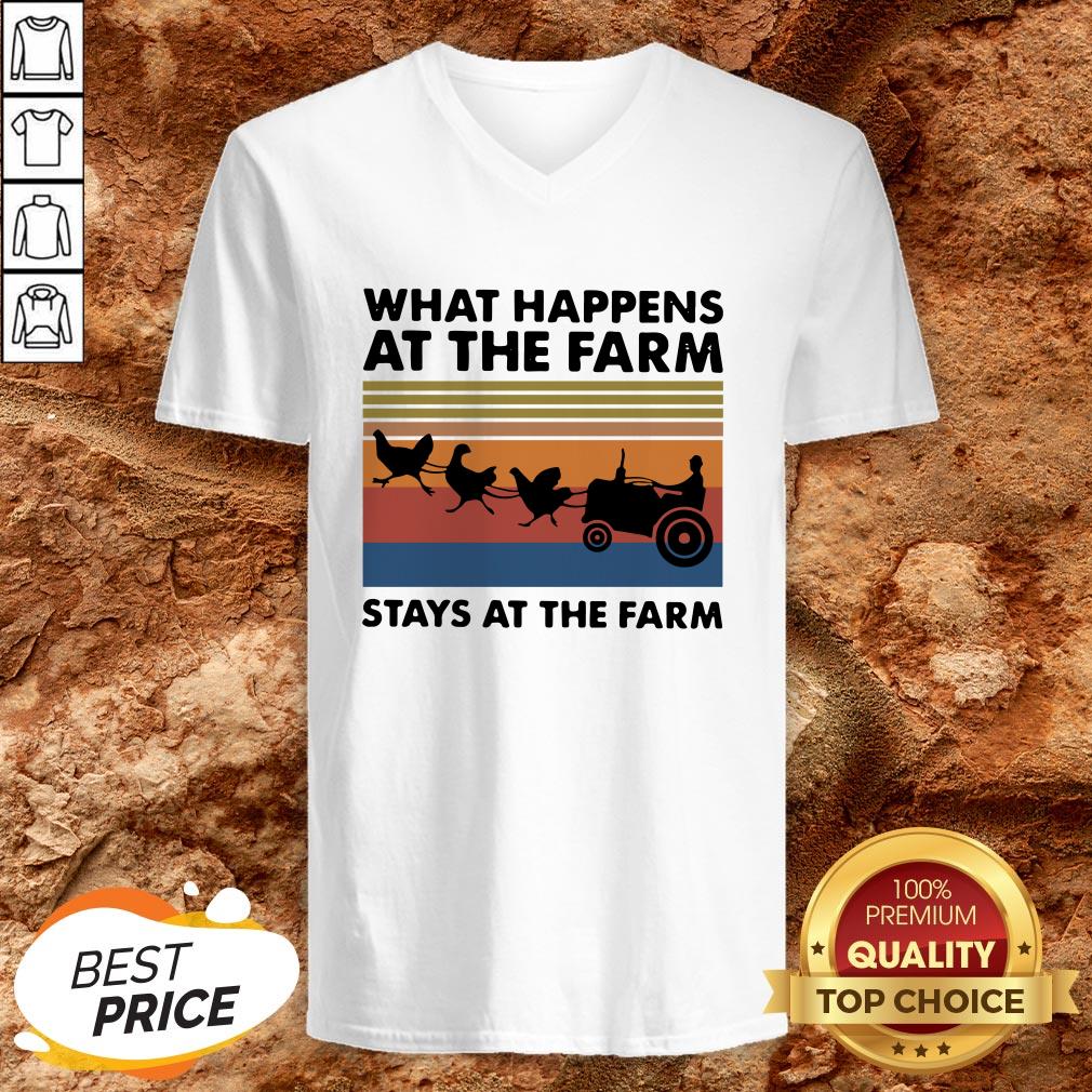 What Happens At The Farm Stays At The Farm Vintage Retro Shirt