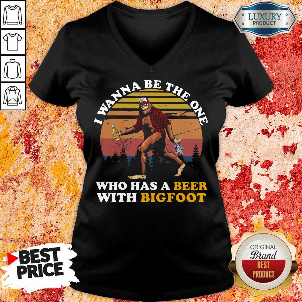 Who Has A Beer With Bigfoot Shirt