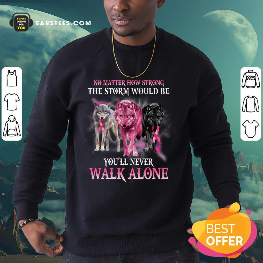 Wolf Walk Alone Breast Cancer Awareness Shirt