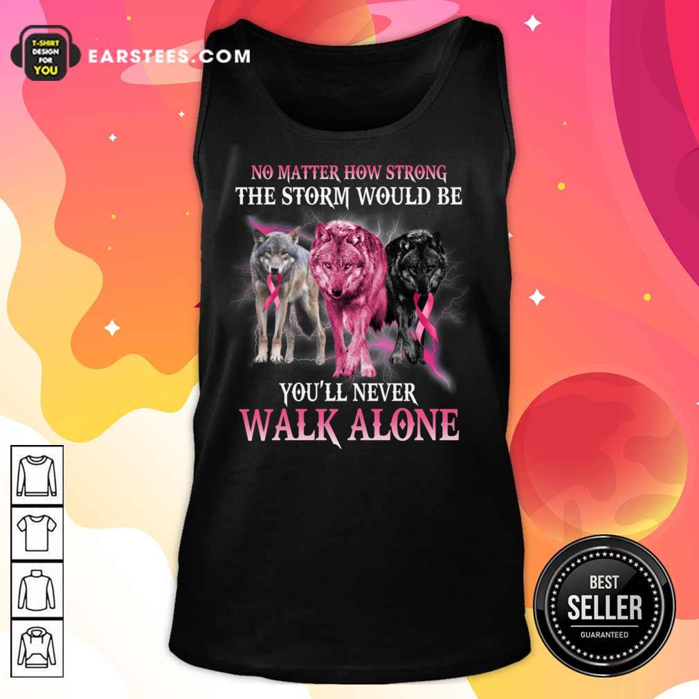 Wolf Walk Alone Breast Cancer Awareness Shirt