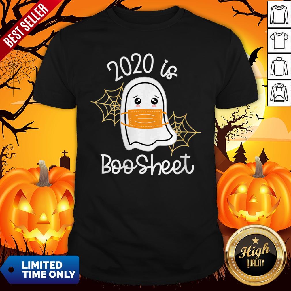 Womens Cute Kawaii Ghost 2020 Is Boo Sheet Halloween Shirt