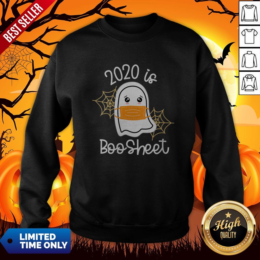 Womens Cute Kawaii Ghost 2020 Is Boo Sheet Halloween Shirt