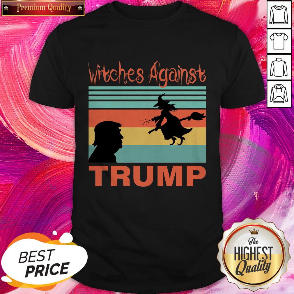 Women's Halloween Witches Against Trump 2020 Shirt