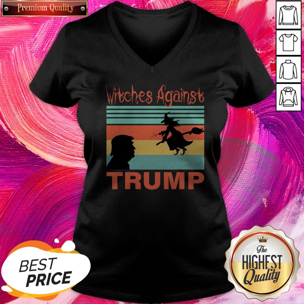 Women's Halloween Witches Against Trump 2020 Shirt