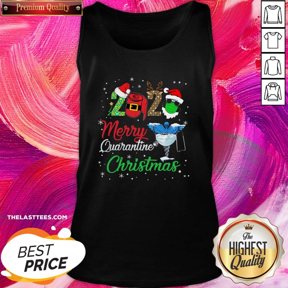 Wonderful 2020 Merry Quarantine Christmas Nurse Face Mask Gift Shirt