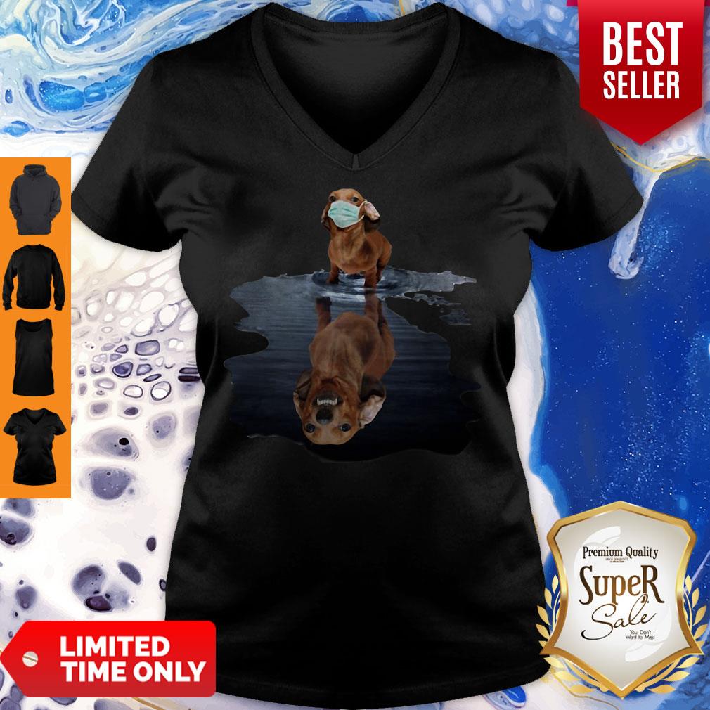 Good Dachshund Face Mask Water Reflection Dachshund Shirt
